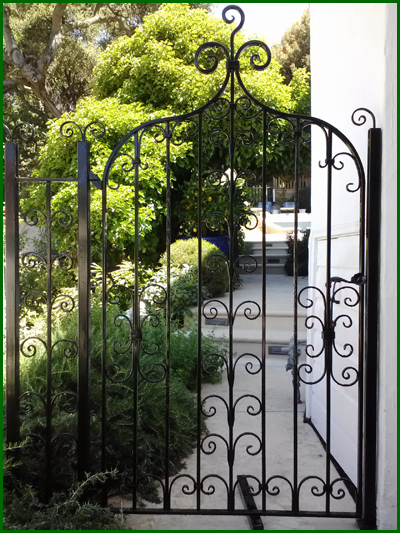 Wrought Iron Courtyard Gate - San Francisco 